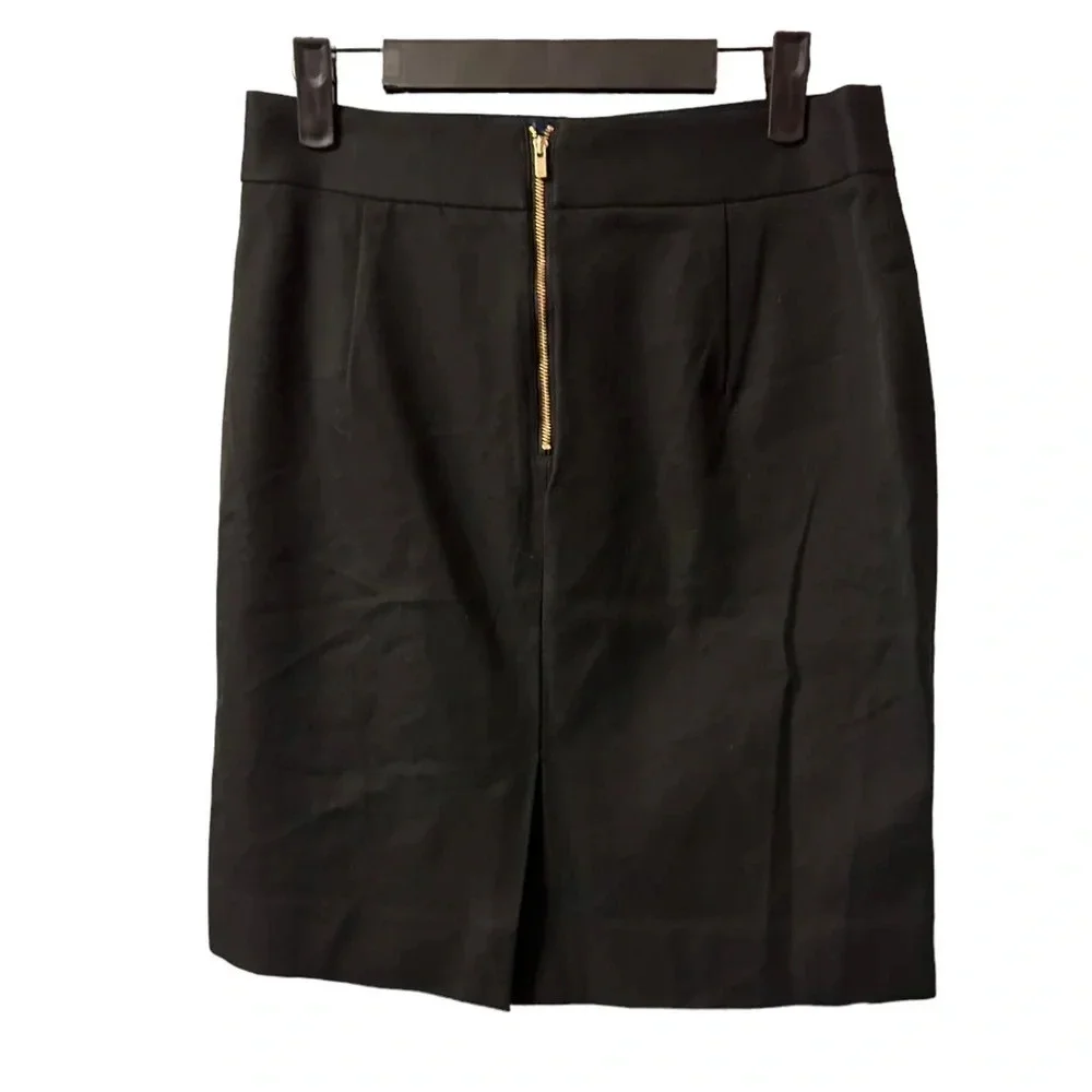 BANANA REPUBLIC GOLD ZIPPER BLACK PENCIL SKIRT